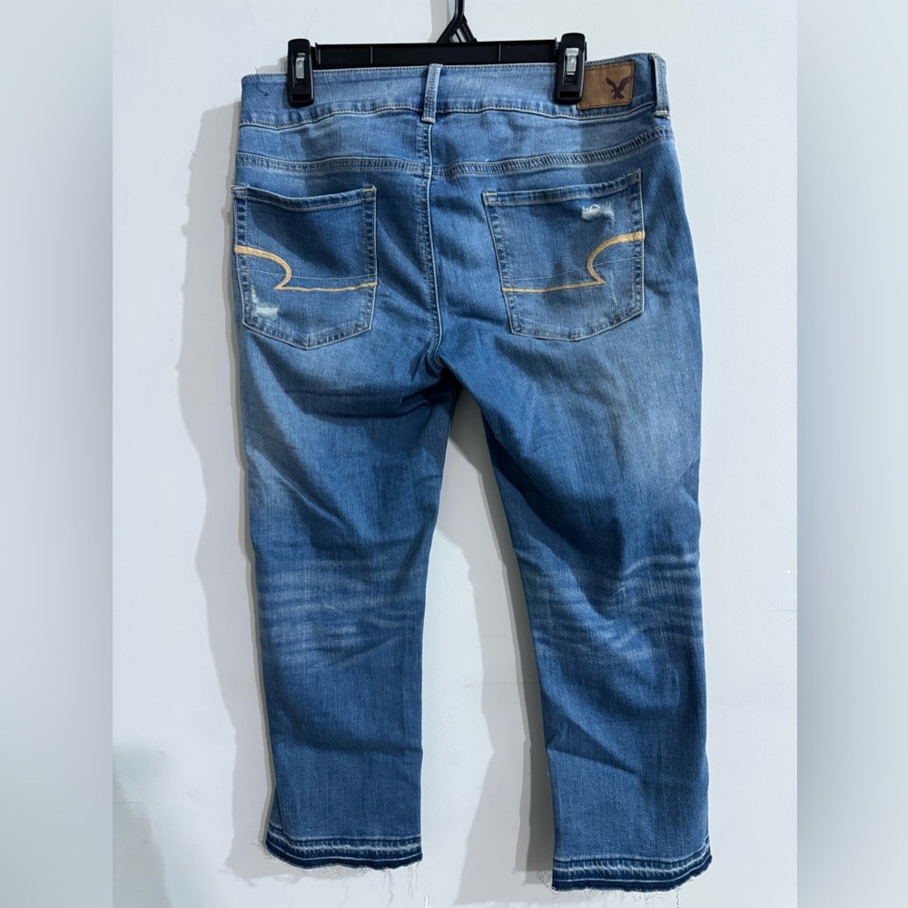 American Eagle Outfitters Relaxed Ripped Blue Jeans Vintage Y2K. - Picture 2 of 4